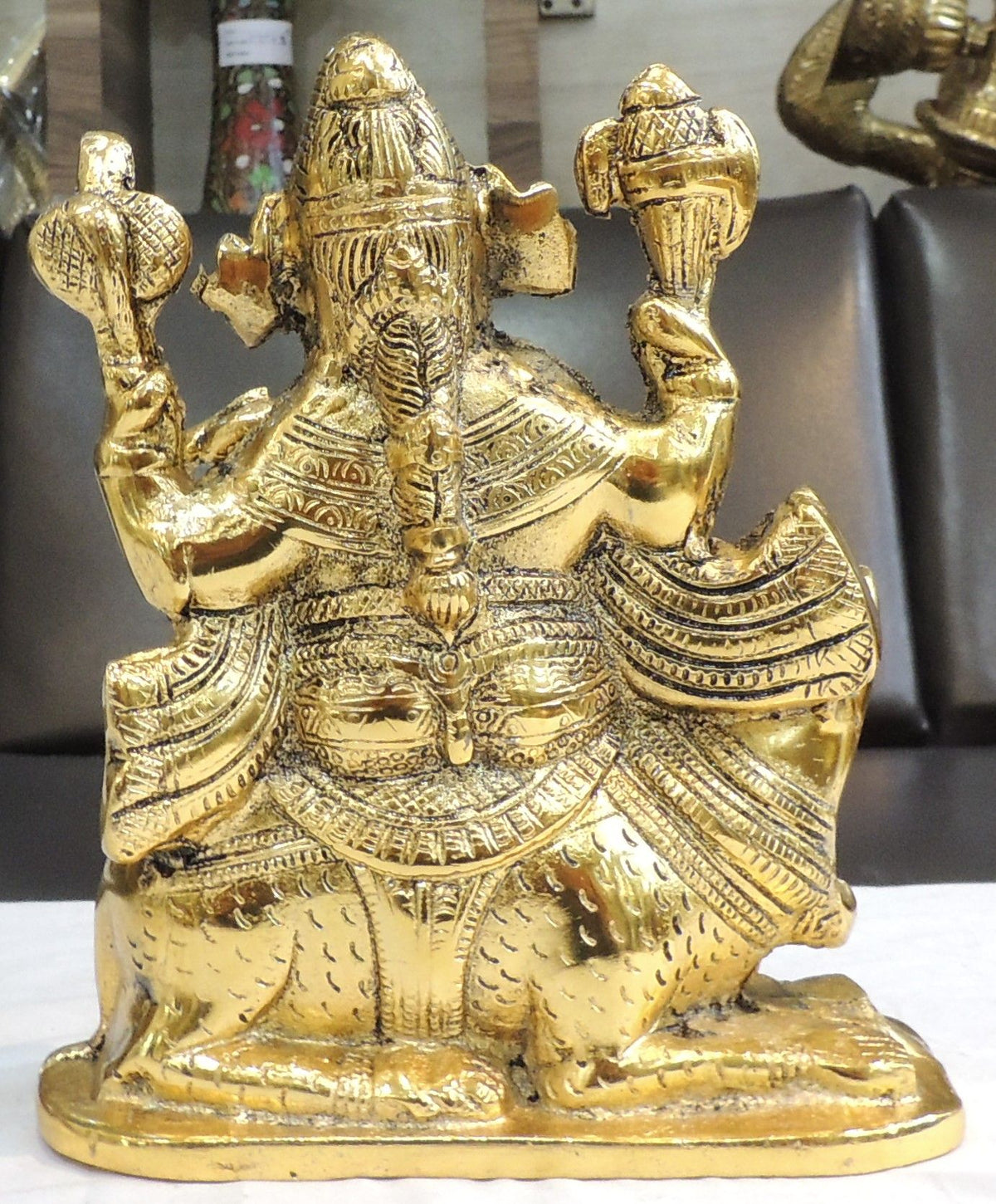 Aluminium Showpiece Ganesh Ji - 7*4*8 Inch (AS502 G)
