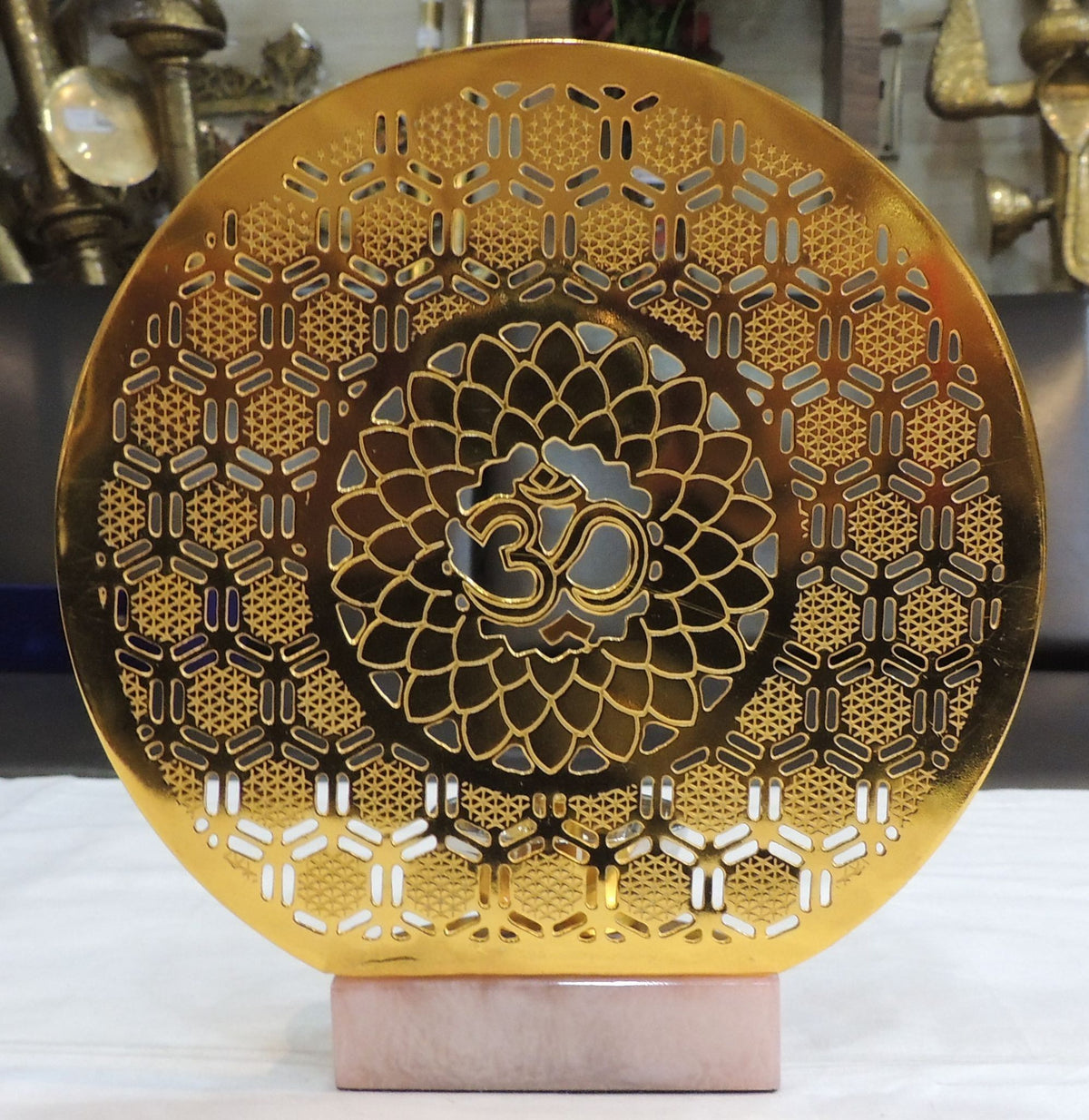 Brass Decorative Om Deepak - 7*2*7.5 Inch (AT076 C)
