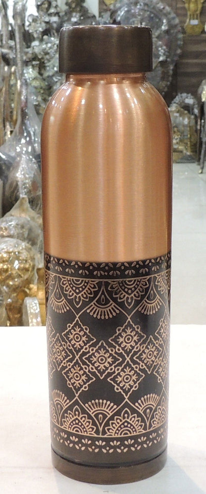 Copper Drinking Water Bottle, Capacity : 900 ML - 2.6*2.6*10.5 Inch (BC202 L)