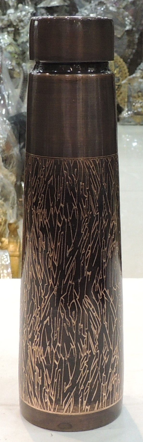 Copper Drinking Water Bottle, Capacity : 900 ML - 2.6*2.6*10.5 Inch (BC202 E)