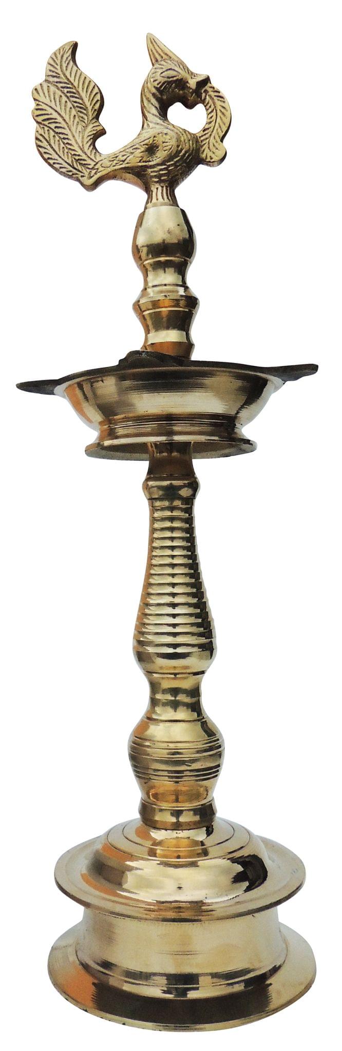 Brass Table Decor Oil Lamp, Deepak - 5.5*5.5*19.5 Inch (F122 G)