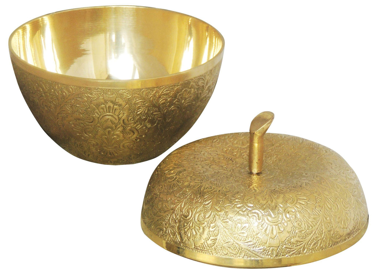 Brass Decorative Apple Shape Bowl - 6*6*7 Inch (F316 A)
