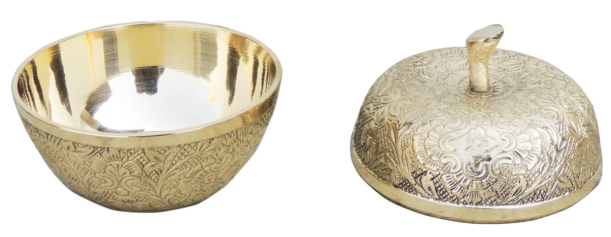Brass Decorative Apple Shape Bowl - 3.3*3.3*3.5 Inch (F316 D)