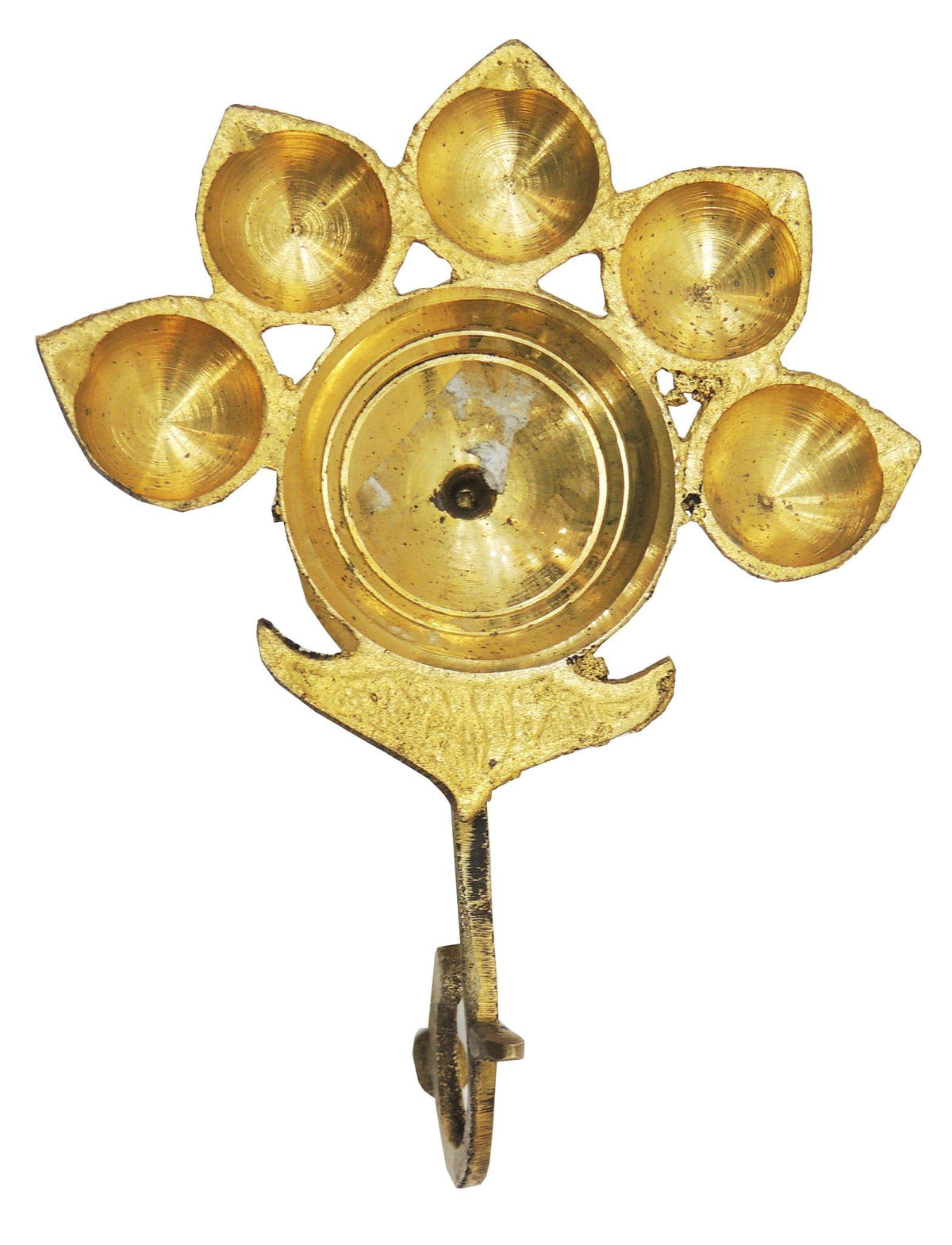Brass Table Decor Oil Lamp Deepak 5 Wicks  - 4.6*3.5*2.1 inch (F317 A)