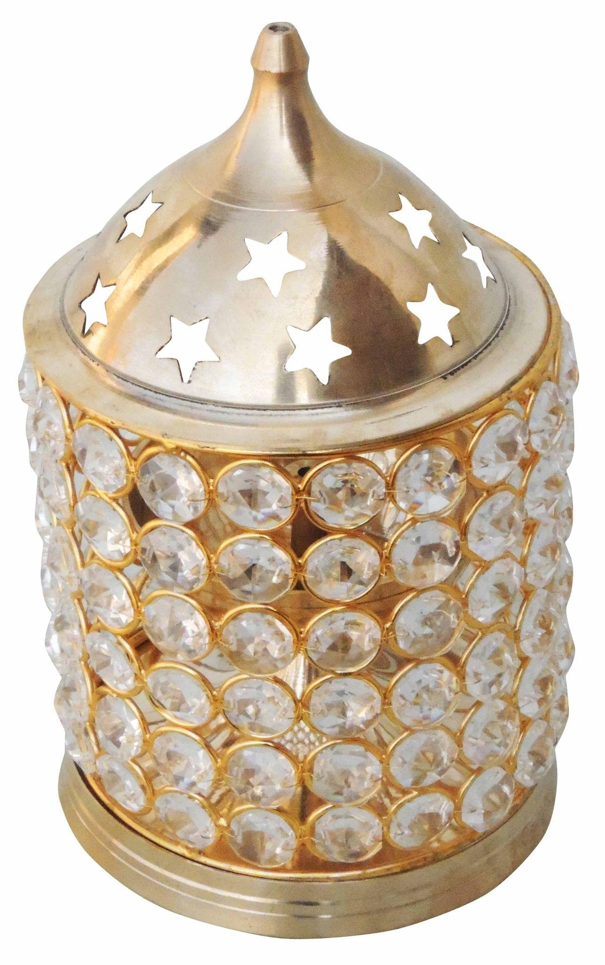 Brass Table Decor Oil Lamp Deep Jyoti No. 4 - 4.8*4.8*9 inch (F320 D)