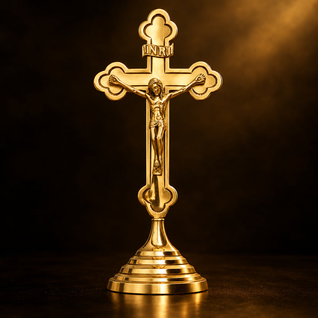 Brass Decorative Showpiece Jesus On Cross - 3*2.5*6.5 inch (F377 A)