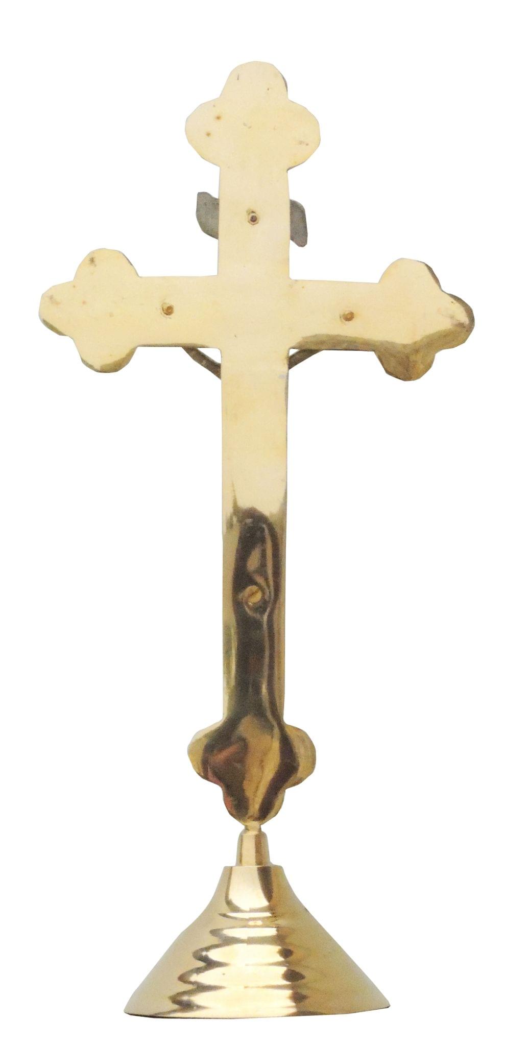 Brass Decorative Showpiece Jesus On Cross - 7.5*4.5*16.5 inch (F377 E)