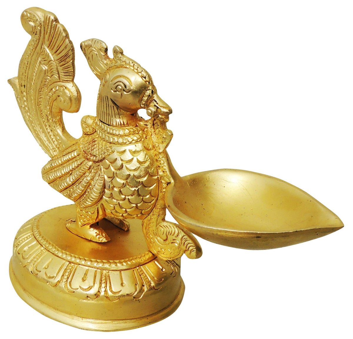 Brass Table Decor Oil Lamp Murga Deepak - 5*2.5*4 inch (F394 B)
