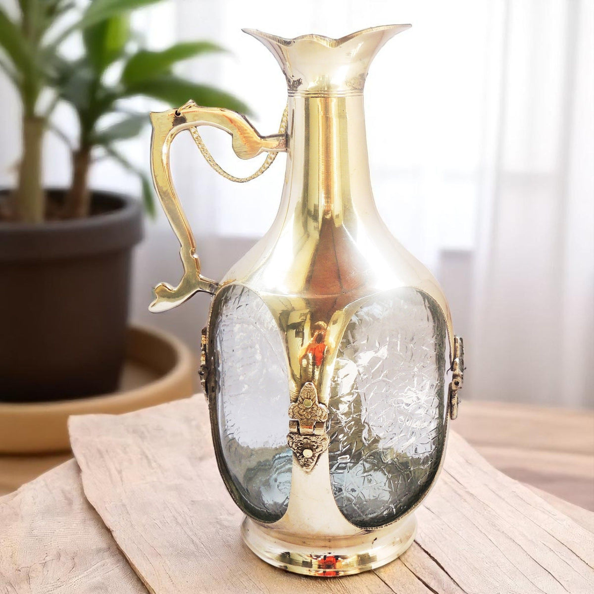 Brass Antique Jug - 4*4*10 inch, 750 ML (F399 A)