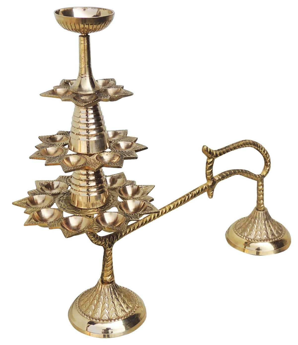 Brass Ganga Arti 21 Bati (F447 X)