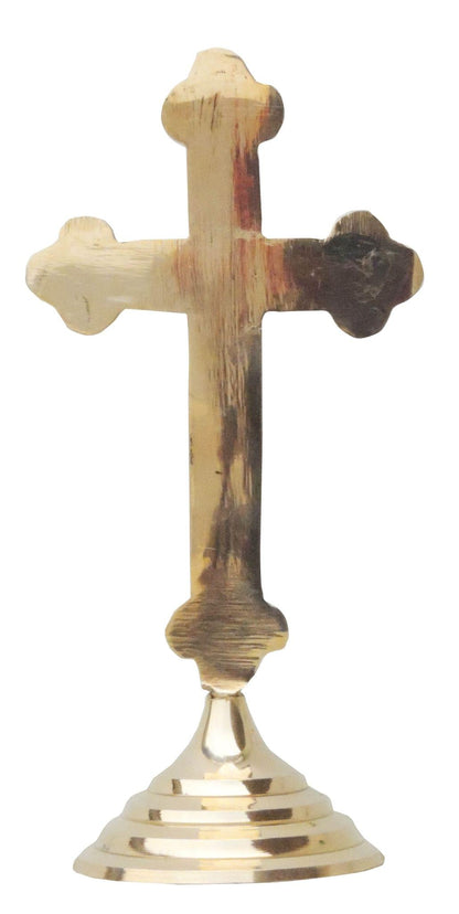 Brass Decorative Showpiece Cross Christmas Gift item - 3*2.5*6.5 inch (F486 A)