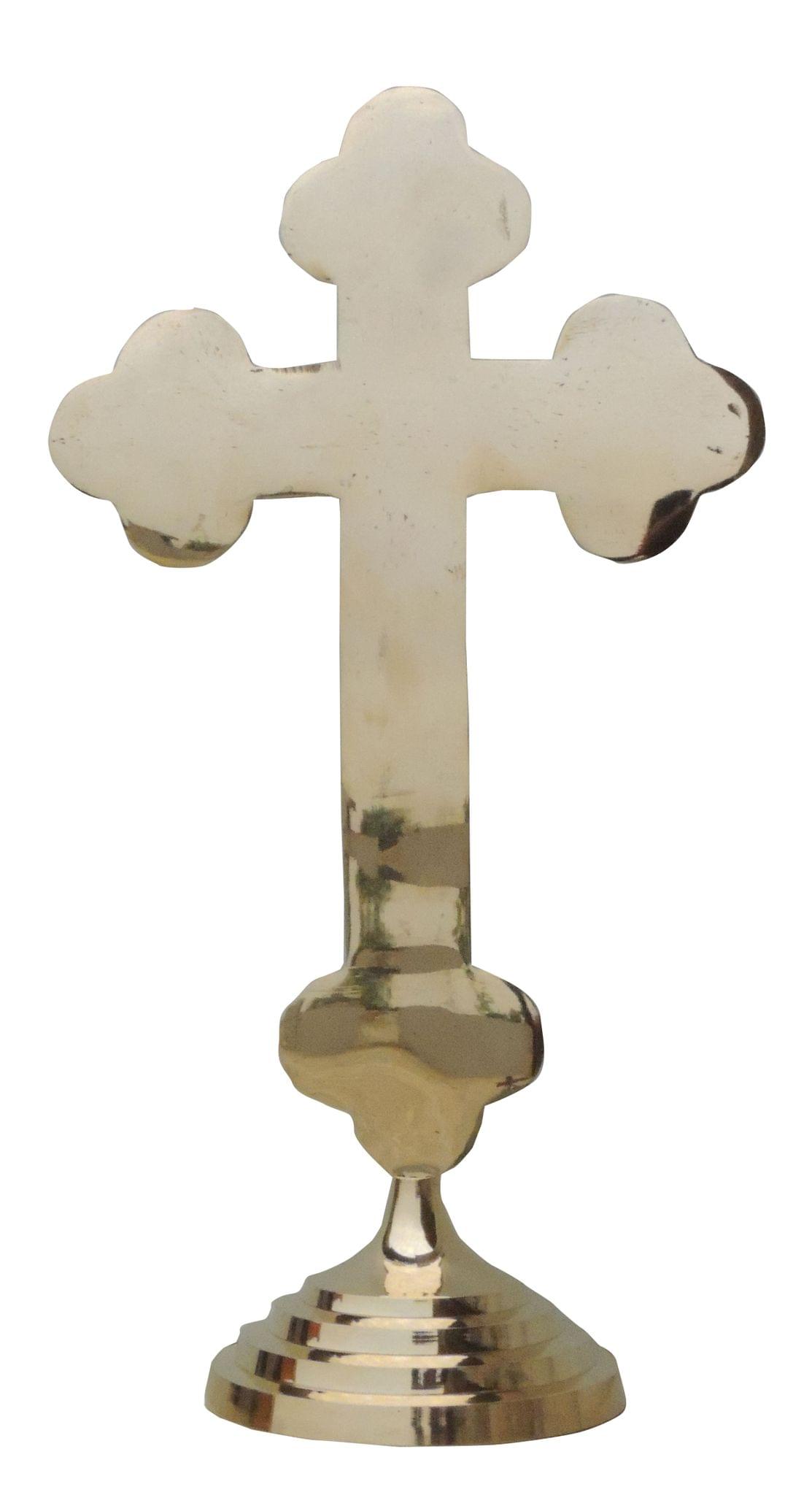 Brass Decorative Showpiece Cross Christmas Gift item - 10.5*6*19 inch (F486 F)