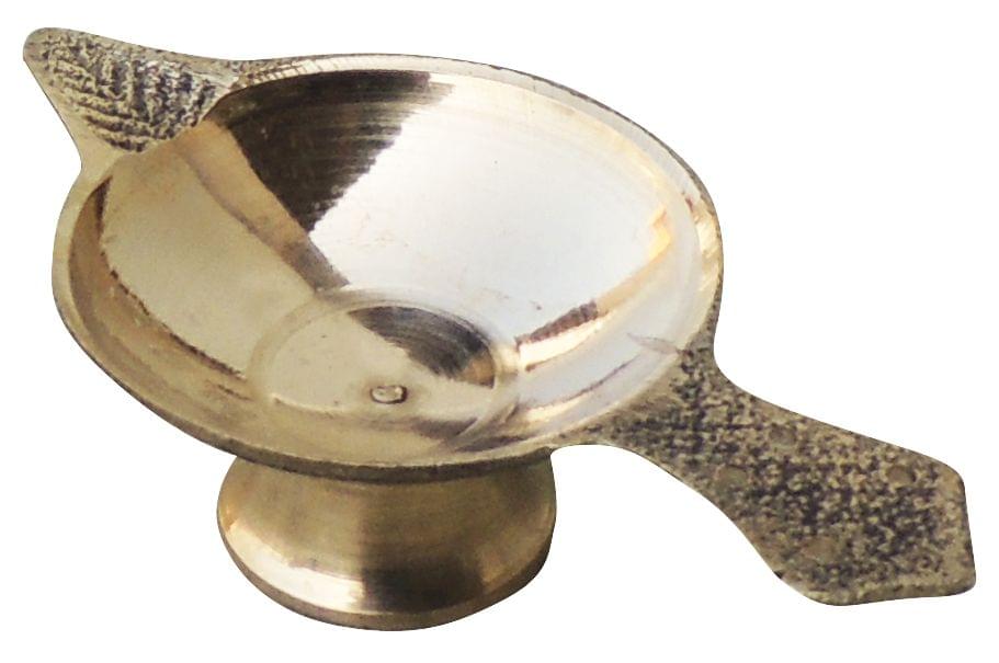 Brass Table Decor Oil Lamp Deepak No. 1  - 3.5*2.8*1 inch (F626 B)