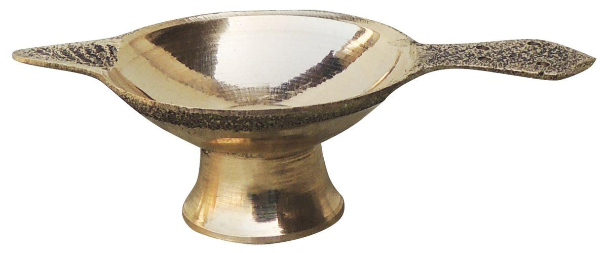 Brass Table Decor Oil Lamp Deepak No. 1  - 3.5*2.8*1 inch (F626 B)