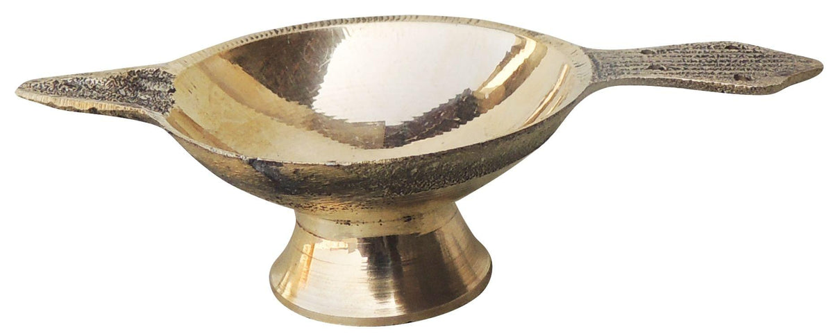 Brass Table Decor Oil Lamp Deepak No. 2 - 4*2.2*1.2 inch (F626 C)