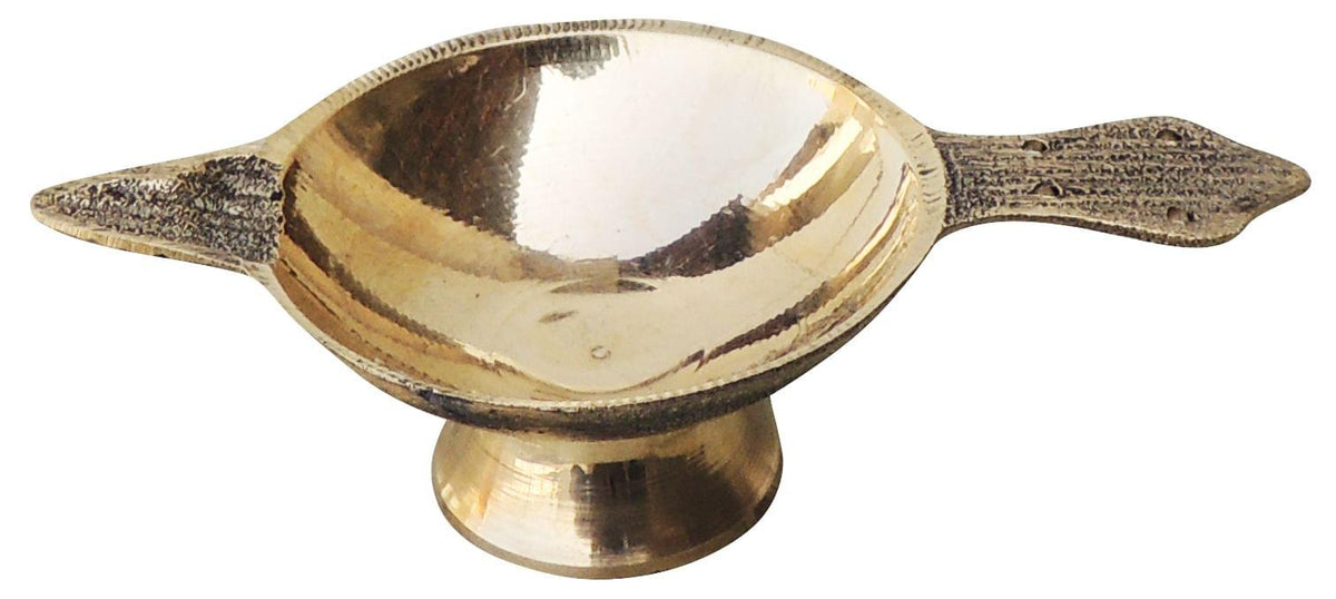 Brass Table Decor Oil Lamp Deepak No. 2 - 4*2.2*1.2 inch (F626 C)