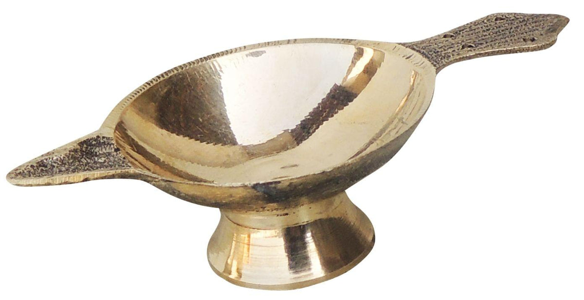 Brass Table Decor Oil Lamp Deepak No. 2 - 4*2.2*1.2 inch (F626 C)