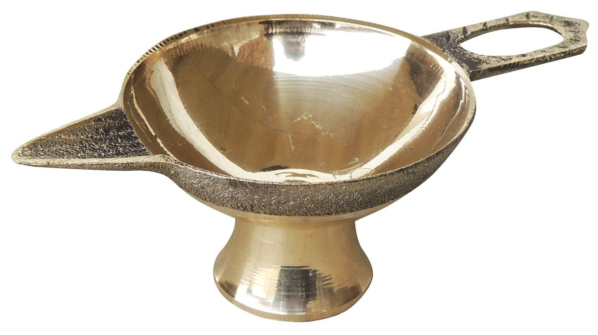 Brass Table Decor Oil Lamp Deepak No. 4   - 5*2.7*1.7 inch (F626 E)