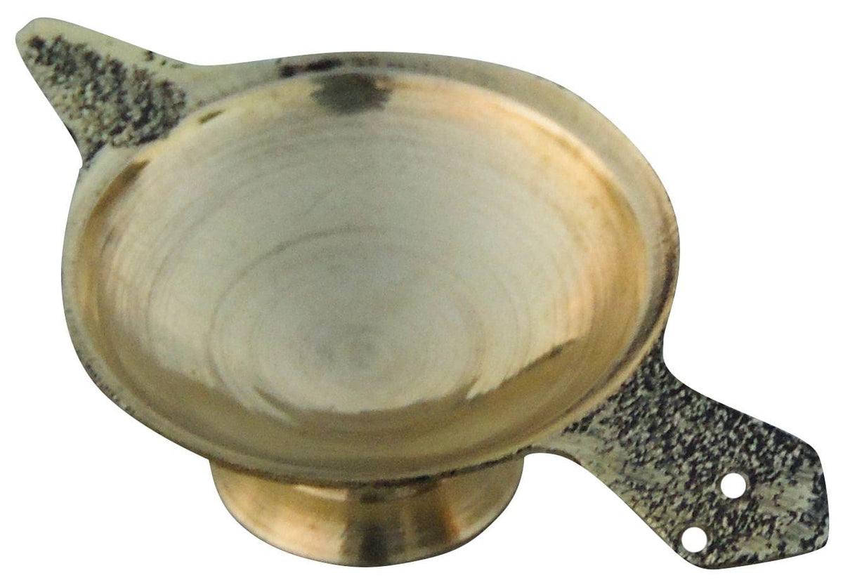 Brass Table Decor Oil Lamp Deepak No. 00  - 2.6*1.5*0.7 inch (F626 X)