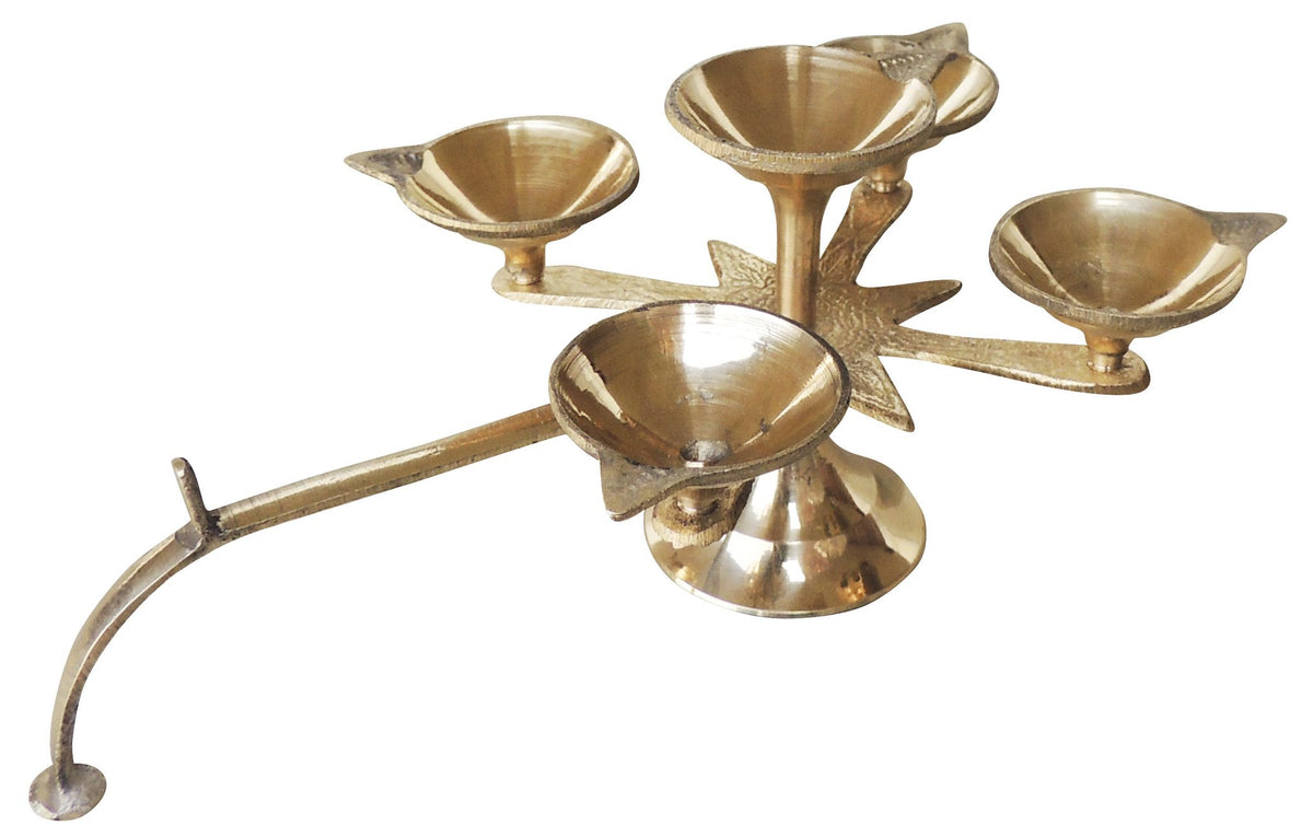Brass Table Decor Star Deepak, Oil Lamp - 8.6*8.6*3.6 Inch (F628 A)