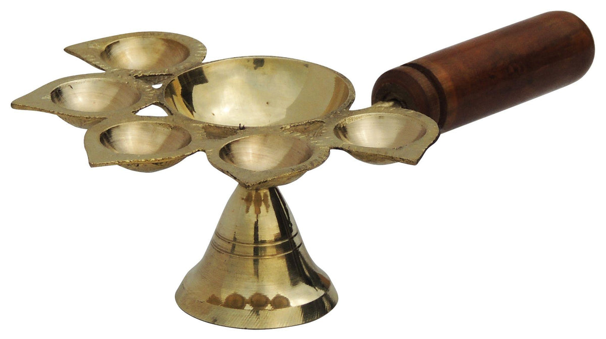 Lakdhi Panch Arti No. 3- 8.6*5.5*2.6 inch (F649 D)