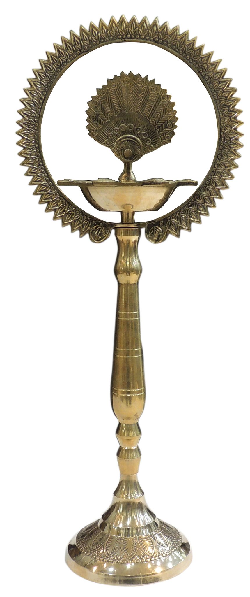 Brass Table Decor Peacock Deepak - 8*5*20 Inch (F656 J)