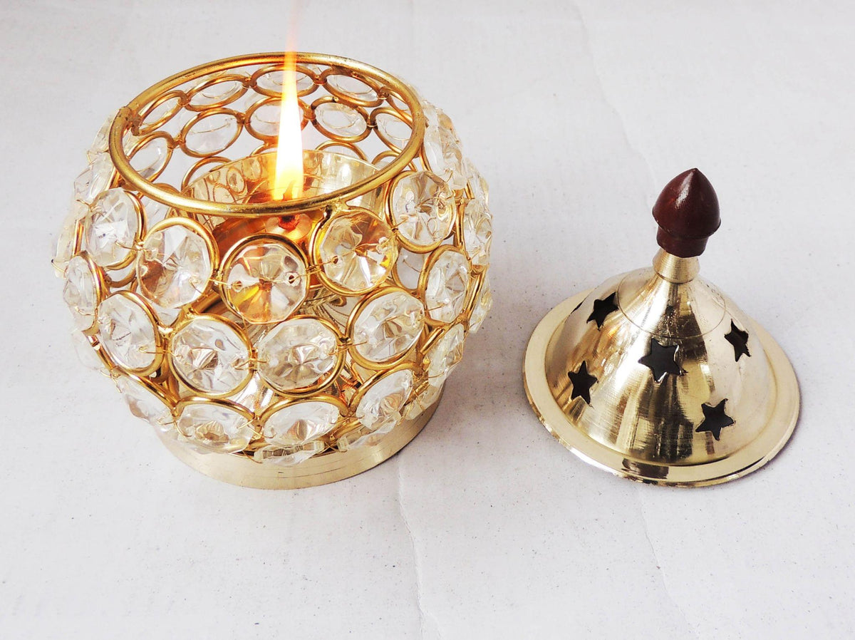 Matki Crystal Deepak No. 2- 3.8*3.8*5.5 inch (F672 B)