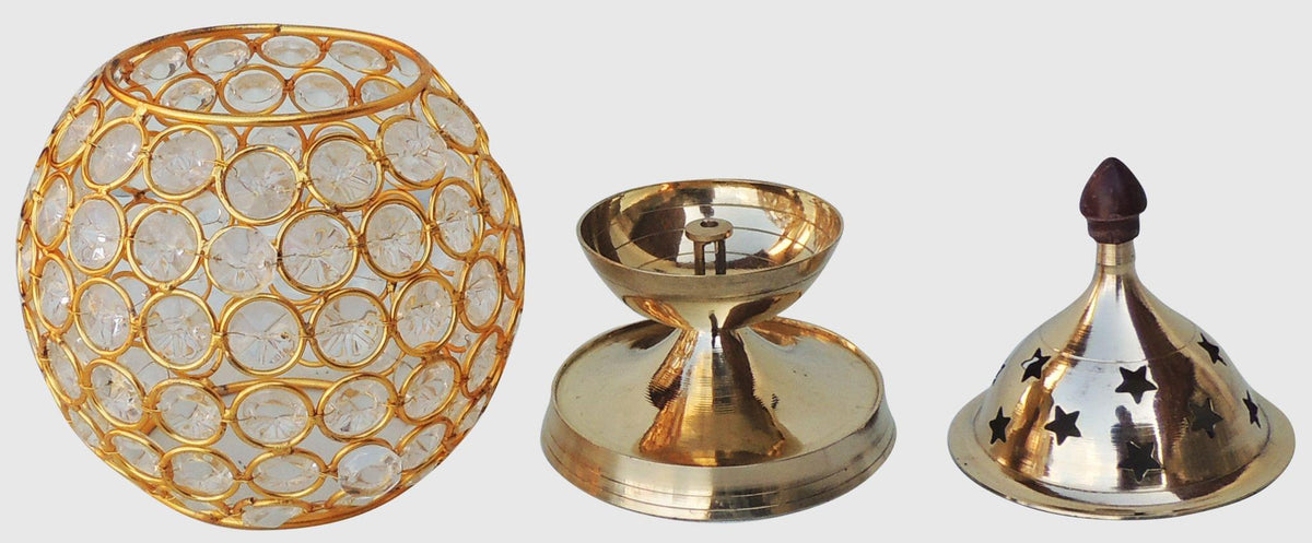 Matki Crystal Deepak No. 4- 4.6*4.6*7.3 inch (F672 D)