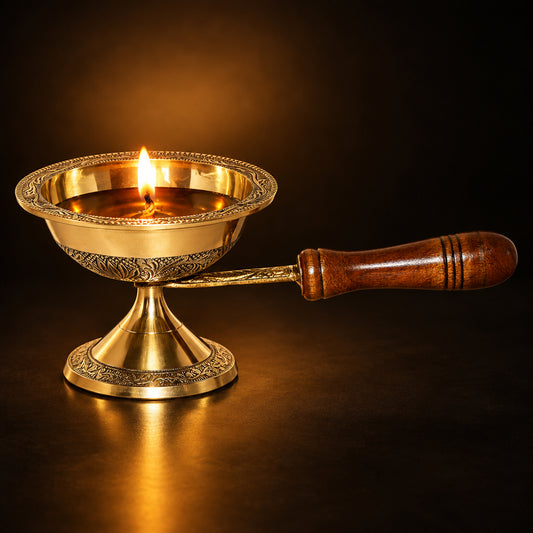 Brass Table Decor Deepak - 9*4.5*3.2 inch (F684 D)