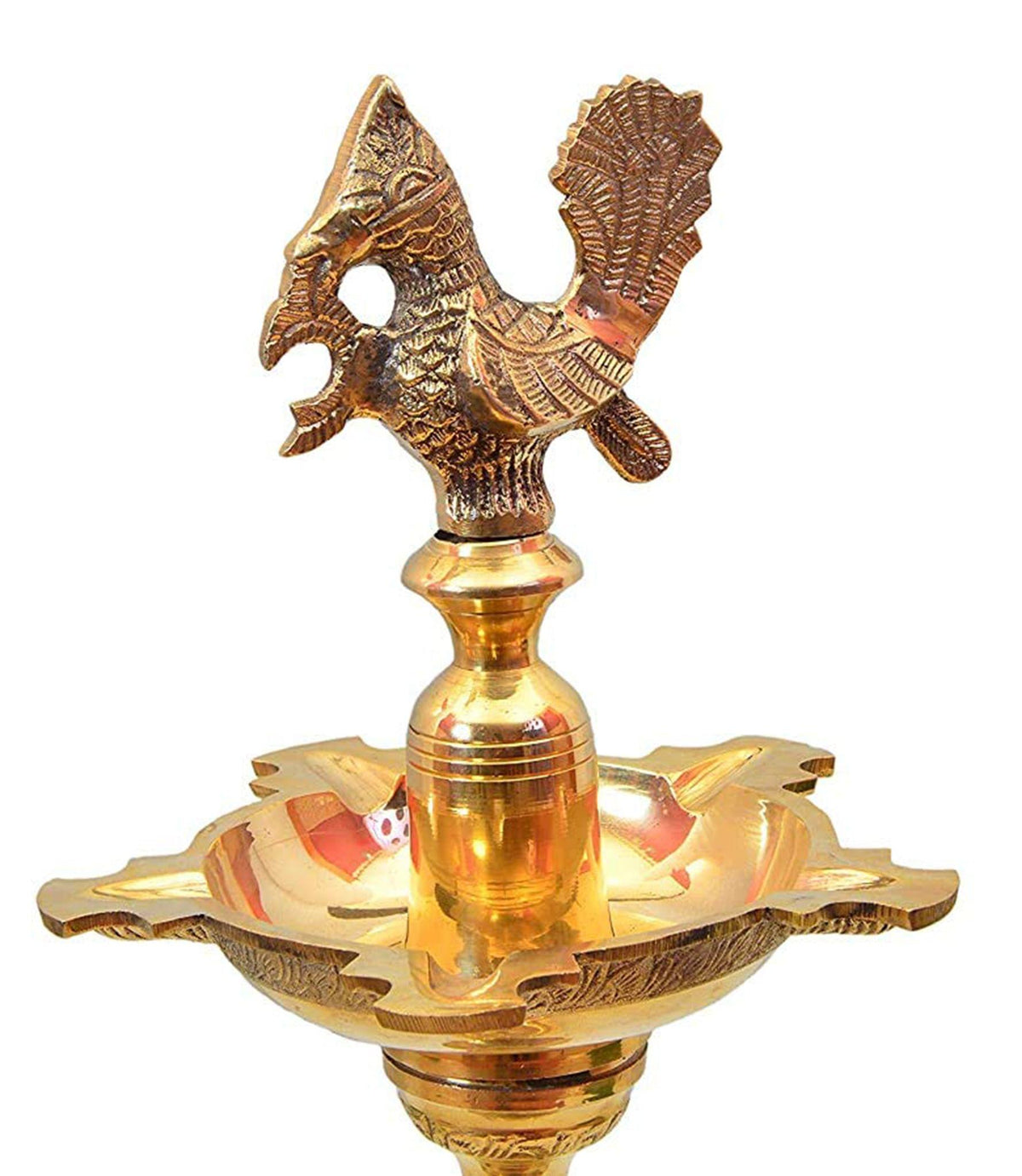 Brass Table Decor Mahabharat Oil Lamp Deepak - 14*14*66 Inch (F686 K)