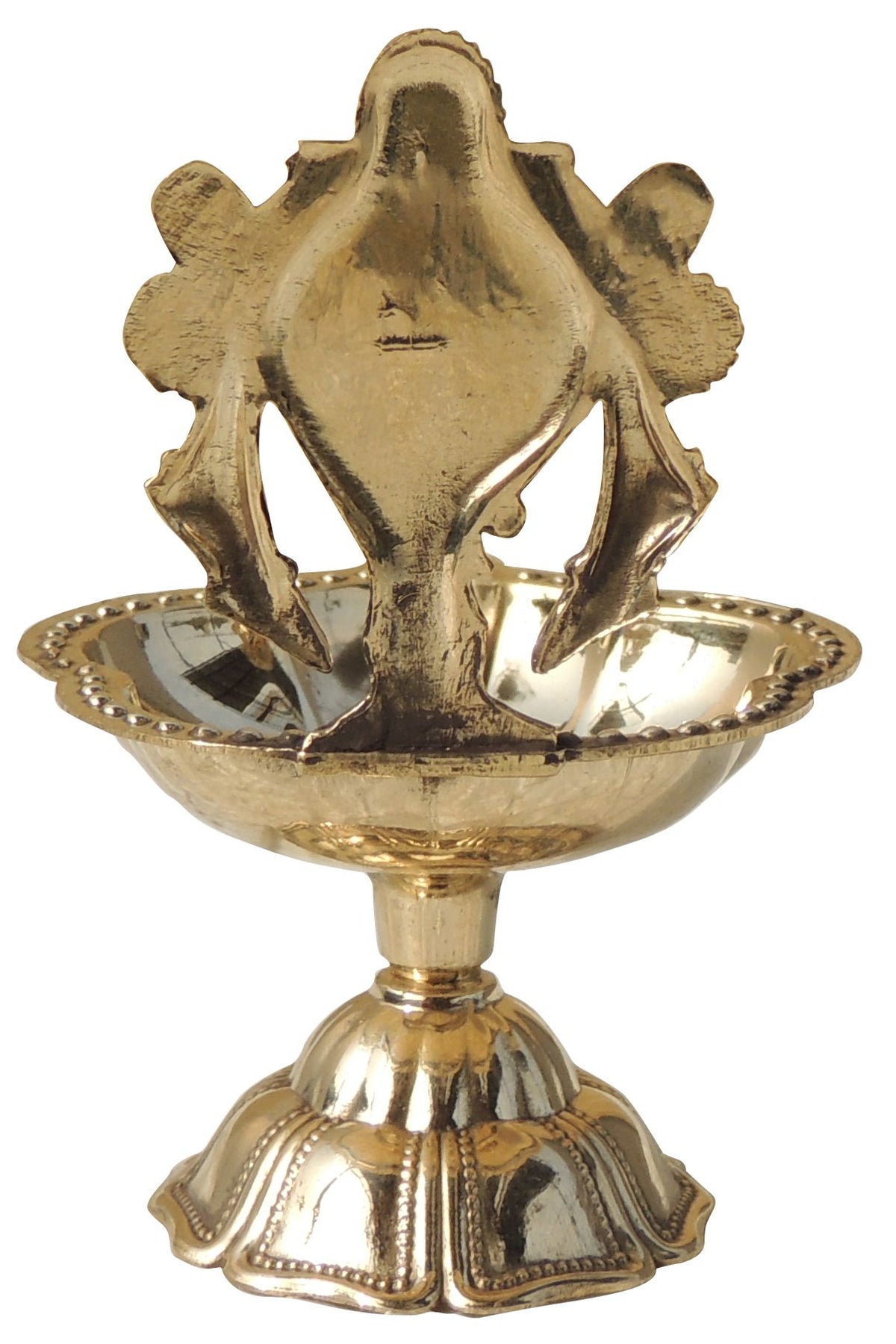 Brass Table Decor Oil Lamp, Shankh Deepak - 2.5*2.5*3.5 Inch (F776 C)