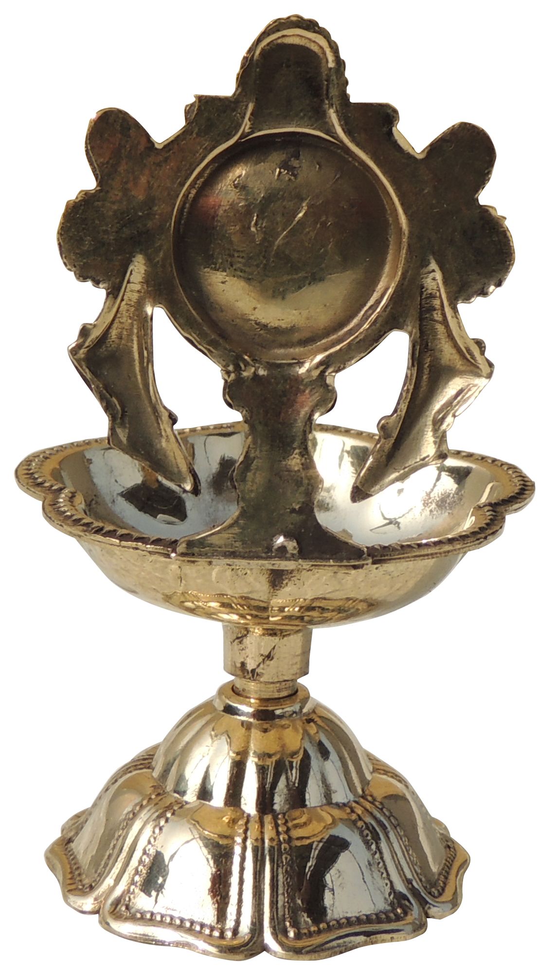 Brass Table Decor Oil Lamp, Shankh Deepak - 2.2*2*3.2 Inch (F777 B)