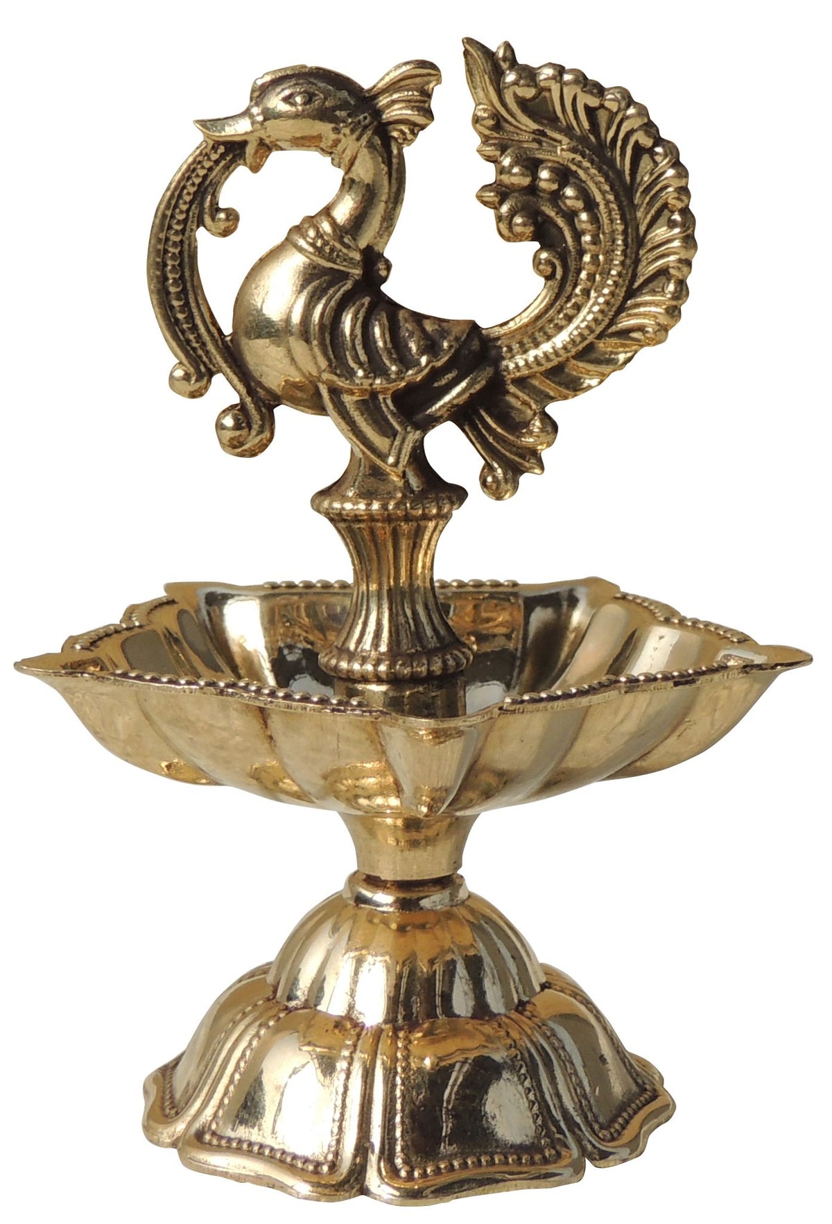Brass Table Decor Oil Lamp, Shankh Deepak - 2*2*3.5 Inch (F778 B)