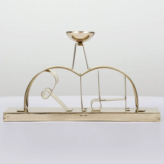 Brass Table Decor Ram Deepak - 12.2*2.5*7 Inch (F790 C)
