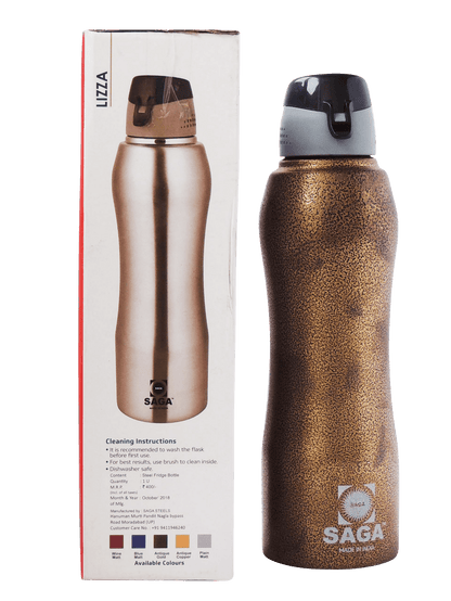 Slipper Lid Bottle 1000 ml Brown Colour - 3.2*3.2*11 inch (S048 B)