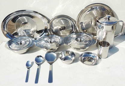 Steel Dinner Set Gold 57 pcs - 2*2*2 inch (S063 C)