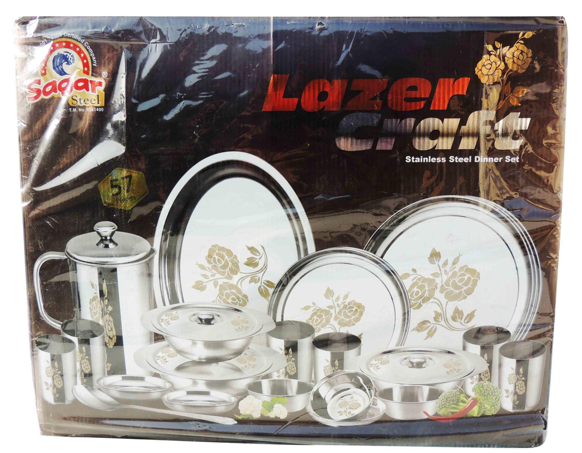 Dinner Set Lazer Craft 57 pcs - 2*2*2 inch (S063 D)