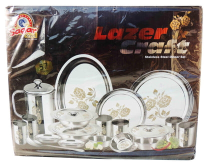 Dinner Set Lazer Craft 57 pcs - 2*2*2 inch (S063 D)