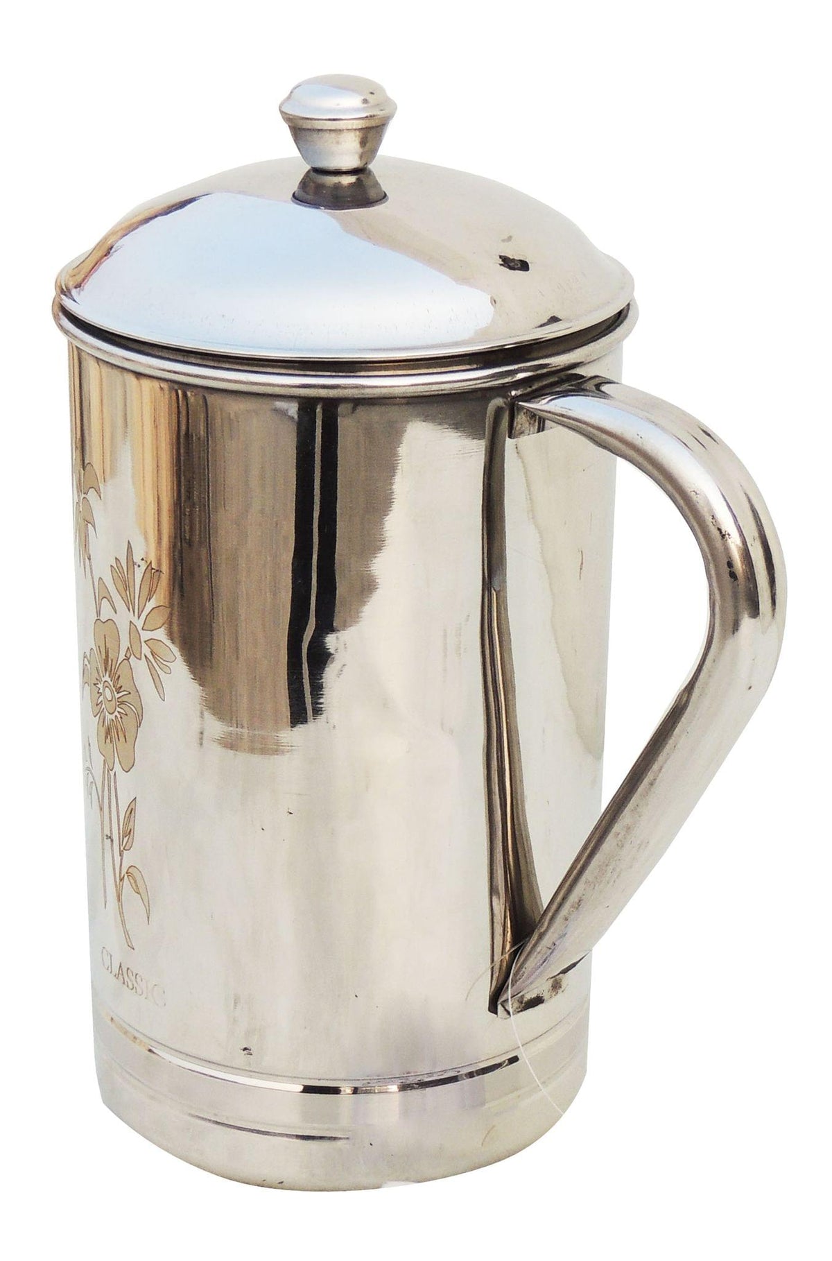 Pure Steel Jug SS Dolphin Laser, 2 Liter - 7*5*6.5 inch (S077 B)