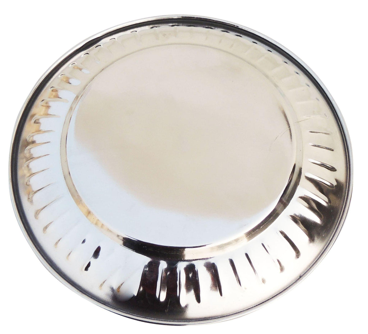 Pure Steel Plate, Dinner Plate Lining Quater (26 Gaugae) - 7*7*0.5 inch (S081 A)