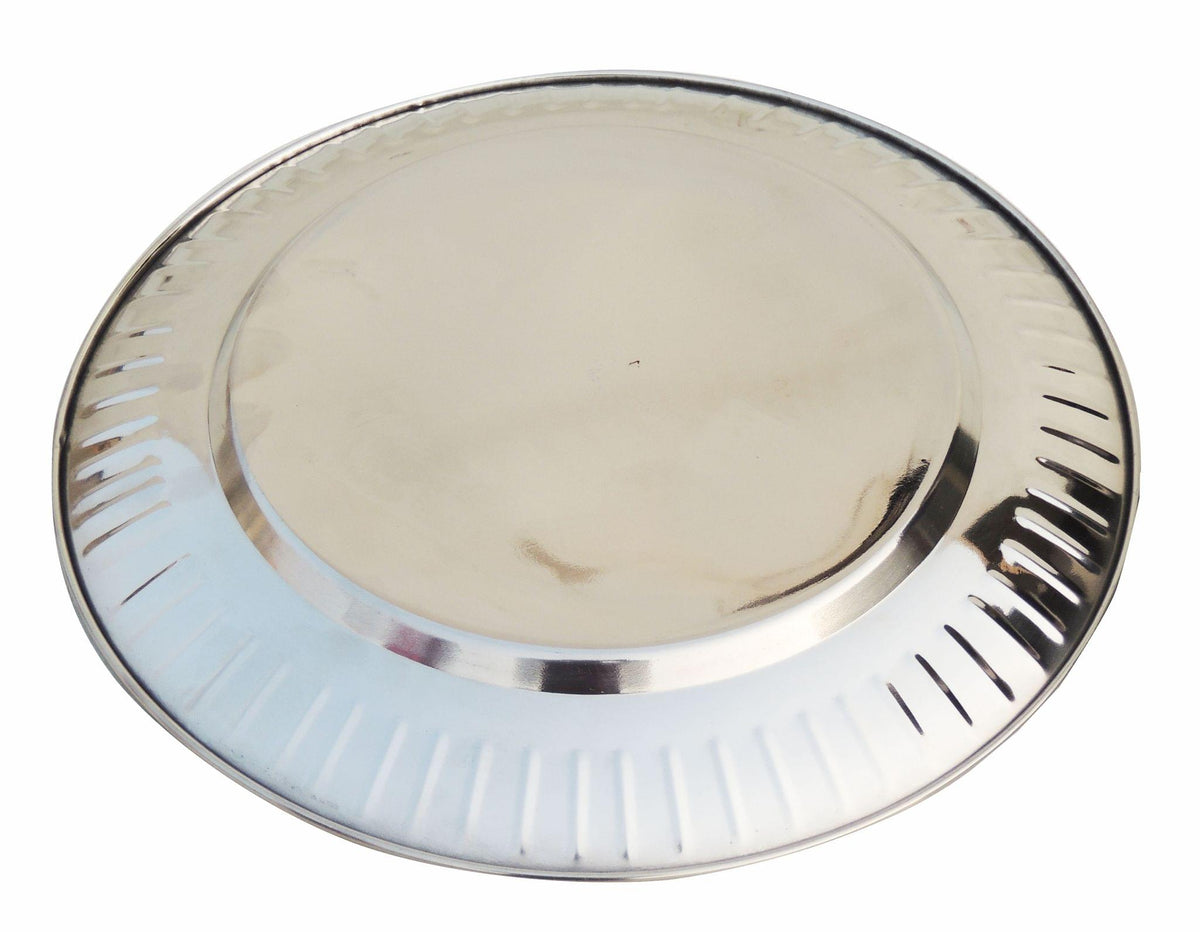 Pure Steel Plate, Dinner Plater Lining Full (26 Gaugae) - 10*10*1 inch (S081 C)