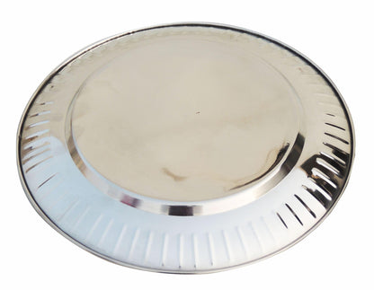 Pure Steel Plate, Dinner Plater Lining Full (26 Gaugae) - 10*10*1 inch (S081 C)