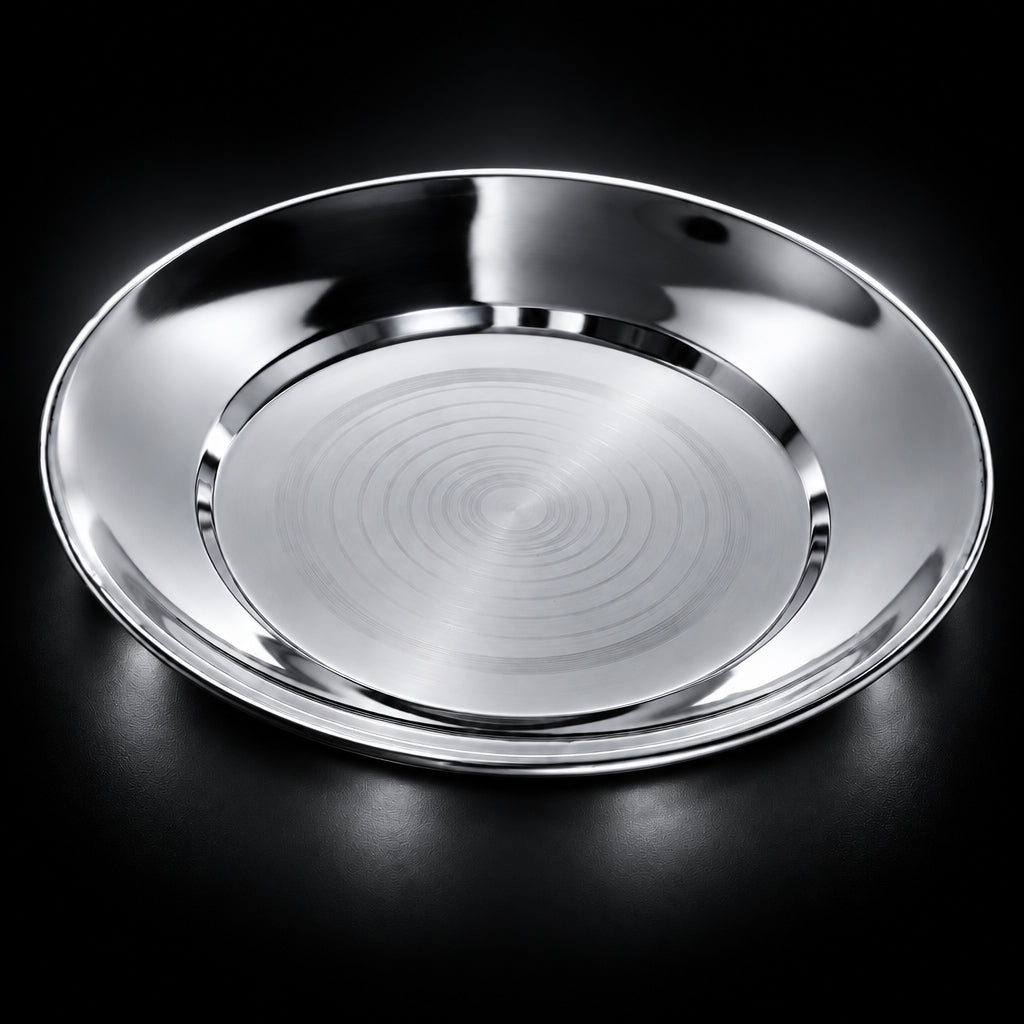 Dinner Plate Silver Touch Quater (26 Gauge)- 7.1*7.1*0.5 inch (S090 A)