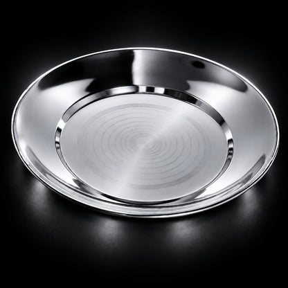 Dinner Plate Silver Touch Quater (26 Gauge)- 7.1*7.1*0.5 inch (S090 A)