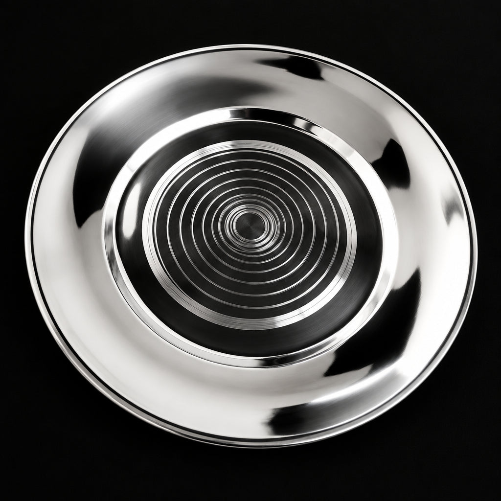 Dinner Plate Silver Touch Quater (26 Gauge)- 7.1*7.1*0.5 inch (S090 A)