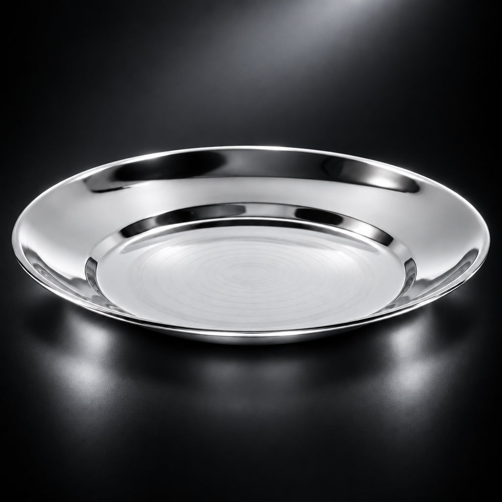 Dinner Plate Silver Touch Quater (26 Gauge)- 7.1*7.1*0.5 inch (S090 A)