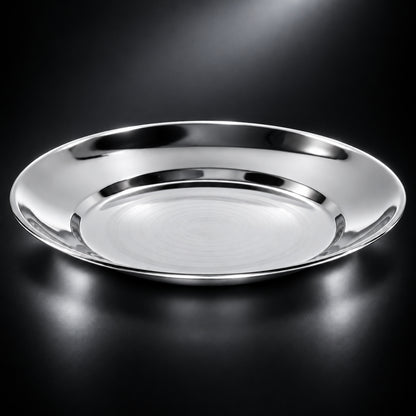 Dinner Plate Silver Touch Quater (26 Gauge)- 7.1*7.1*0.5 inch (S090 A)