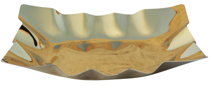 Steel Decorative Small PVD Tray, Diwali Gifting Item - 6.5*5.5*1.5 Inch (S106 C)