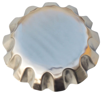 Steel Decorative Oval Tray, Diwali Gifting Item - 8.5*8.8*2 Inch (S107 D)