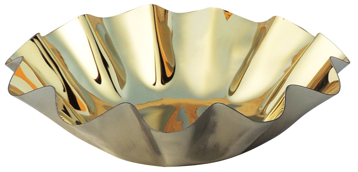 Steel Decorative Round Tray, Diwali Gifting Item - 8*8*2.5 Inch (S107 E)